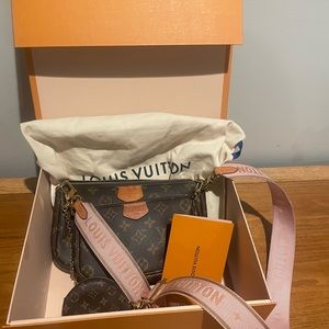 Louis Vuitton Monogram Multi Pochette Accessories Rose Clair